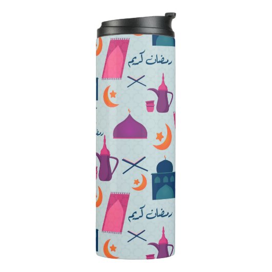 Happy Ramadan Pattern Thermosbeker (Gedraaid links)