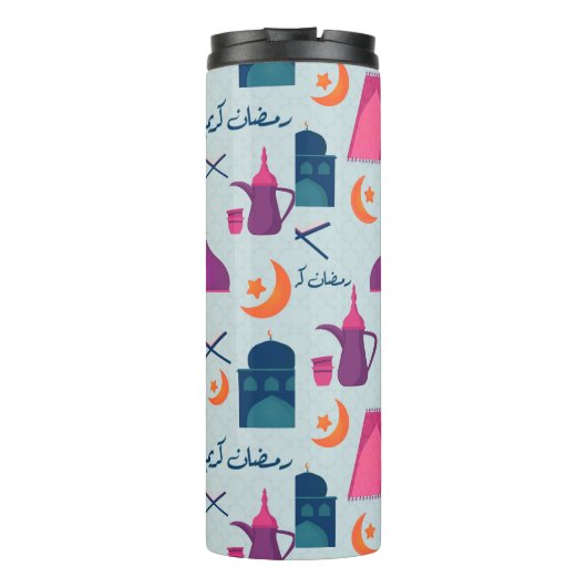 Happy Ramadan Pattern Thermosbeker (Achterkant)