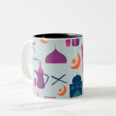 Happy Ramadan Pattern Tweekleurige Koffiemok (Voorkant links)