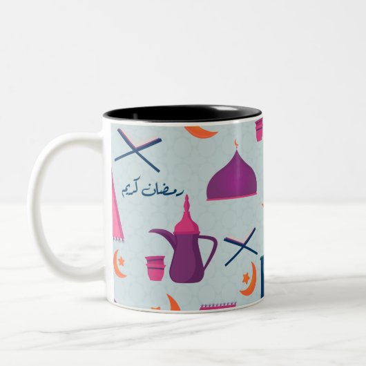 Happy Ramadan Pattern Tweekleurige Koffiemok (Links)