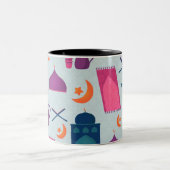 Happy Ramadan Pattern Tweekleurige Koffiemok (Center)