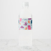 Happy Ramadan Pattern Waterfles Etiket (Voorkant)