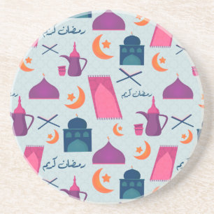Happy Ramadan Pattern Zandsteen Onderzetter