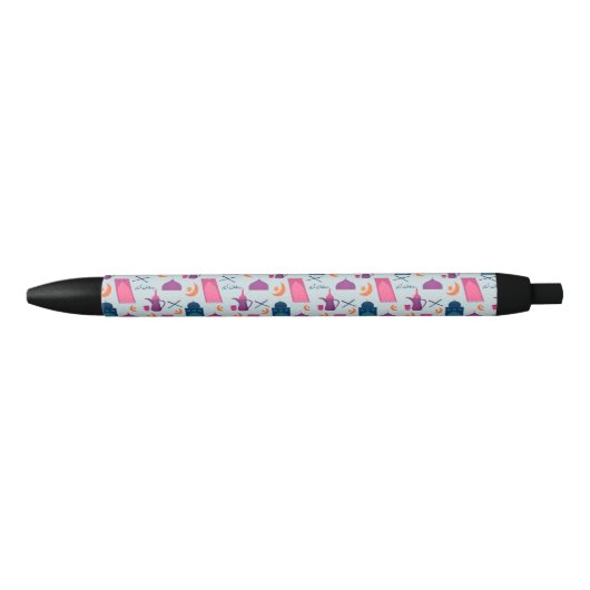 Happy Ramadan Pattern Zwarte Inkt Pen (Voorkant)