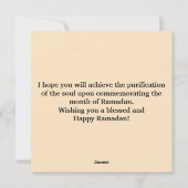 Happy Ramadan Waterverf Islamic Crescent , Quran Feestdagenkaart (Achterkant)