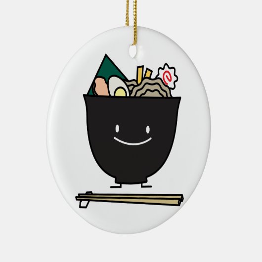 Happy Ramen Bowl Keramisch Ornament (Rechts)