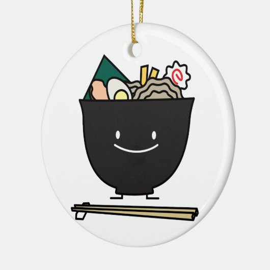 Happy Ramen Bowl Keramisch Ornament (Links)