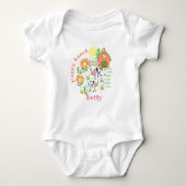 Happy Ranch-Koe. Gepersonaliseerd. Baby Bodysuit (Voorkant)