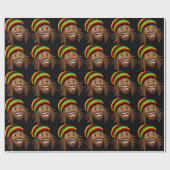 Happy Rasta Man Rastafari Cadeaupapier (Vlak)