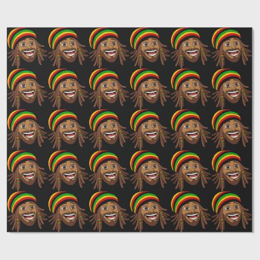 Happy Rasta Man Rastafari Cadeaupapier (Vlak)