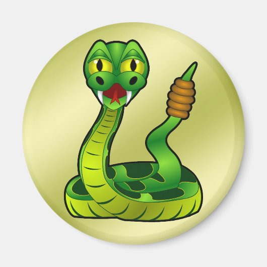 Happy rattlesnake magneet (Voorkant)