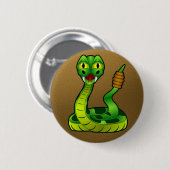 Happy rattlesnake ronde button 5,7 cm (Voorkant /achterkant)