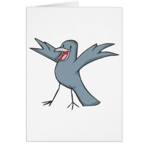 Happy Raven Bird Cartoon