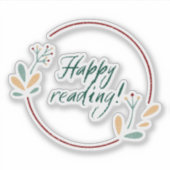 Happy Reading Cut-out Vinyl Sticker (Voorkant)