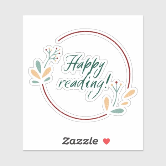 Happy Reading Cut-out Vinyl Sticker (Vel)