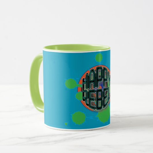 Happy Rebel Coffee Mok (Voorkant links)