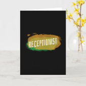 Happy Receptionist Day Administratieve professiona Kaart (Gele Bloem)