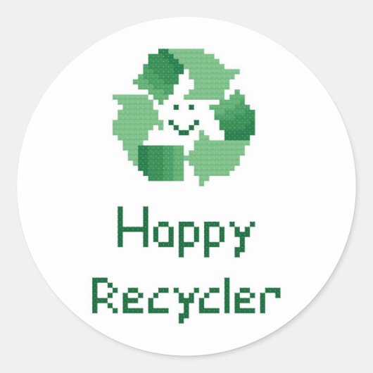 Happy Recycler Sticker (Voorkant)