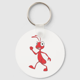 Happy Red Ant Walking Sleutelhanger