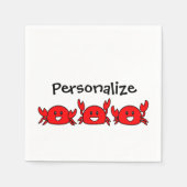 Happy Red Crabs Servetten (Voorkant)