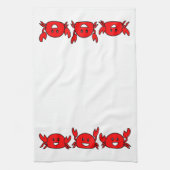 Happy Red Crabs Theedoek (Verticaal)