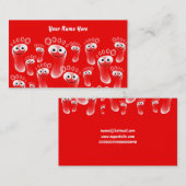 Happy Red Feet, Jouw naam hier Visitekaartje (Voorkant / Achterkant)