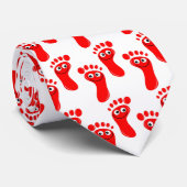 Happy Red Feet Stropdas (Opgerold)