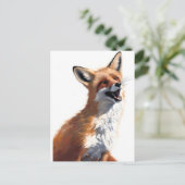Happy Red Fox EIGEN ART Vixen Wild Natuur Blank Briefkaart (Staand voorkant)