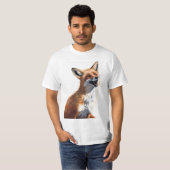 Happy Red Fox EIGEN ART Vixen Wild Natuur T-shirt (Voorkant volledig)