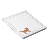 Happy Red Golden Retriever Cartoon Dog met poten Notitieblok (Schuin)