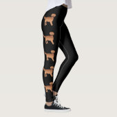 Happy Red Golden Retriever Cartoon Dogs Leggings (Rechts)