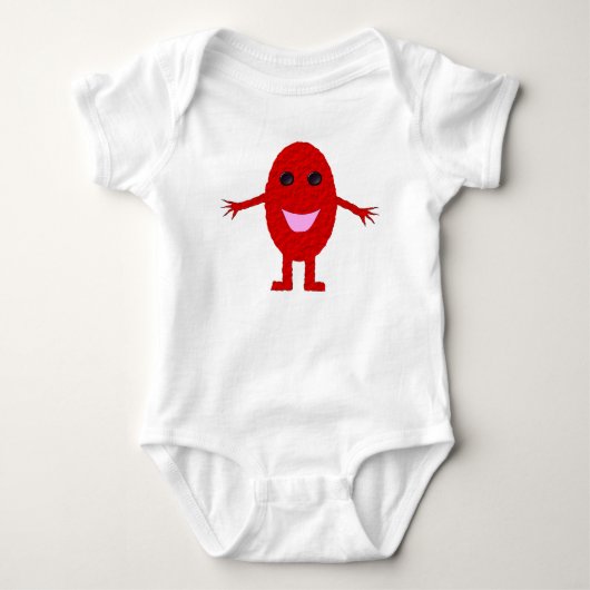 Happy Red Grape Baby Clothing Romper (Voorkant)