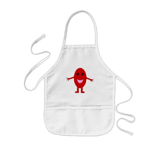 Happy Red Grape Kinder Koking Apron Schort (Voorkant)