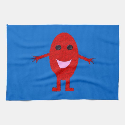 Happy Red Grape Kitchen Towel Theedoek (Horizontaal)