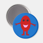 Happy Red Grape Magnet (Voorkant / Achterkant)