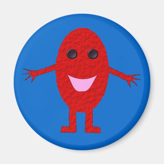 Happy Red Grape Magnet (Voorkant)