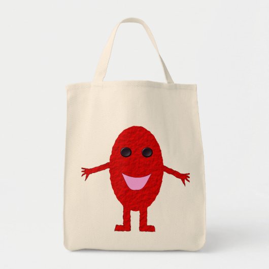 Happy Red Grape Organic Grocery Canvas tas (Voorkant)