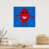Happy Red Grape Poster (Keuken)