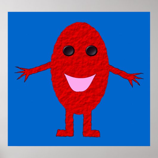 Happy Red Grape Poster (Voorkant)