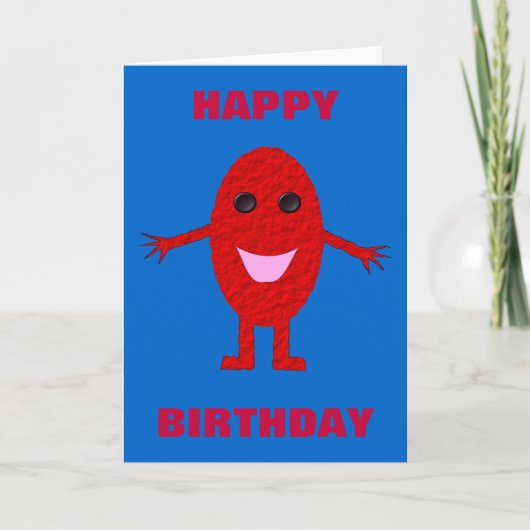 Happy Red Grape Wenskaart Kaart (Voorkant)