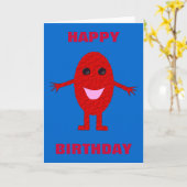 Happy Red Grape Wenskaart Kaart (Gele Bloem)
