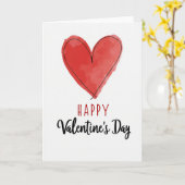 Happy Red Heart Valentines Day Card Kaart (Gele Bloem)
