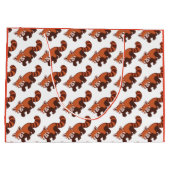 Happy Red panda Gift Bag Groot Cadeauzakje (Achterkant)