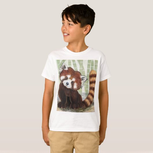 Happy Red Panda T-shirt (Voorkant volledig)