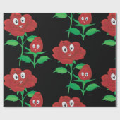 Happy Red Roses Cadeaupapier (Vlak)
