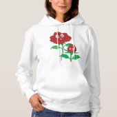 Happy Red Roses Hoodie (Voorkant)