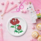 Happy Red Roses Papieren Bordje (Feest)