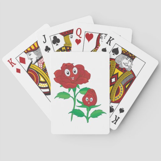 Happy Red Roses Pokerkaarten (Achterkant)