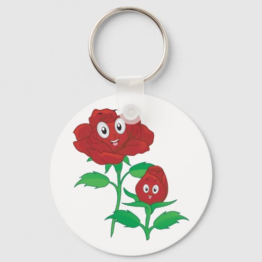 Happy Red Roses Sleutelhanger (Voorkant)