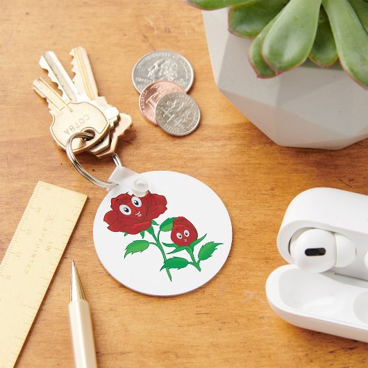 Happy Red Roses Sleutelhanger